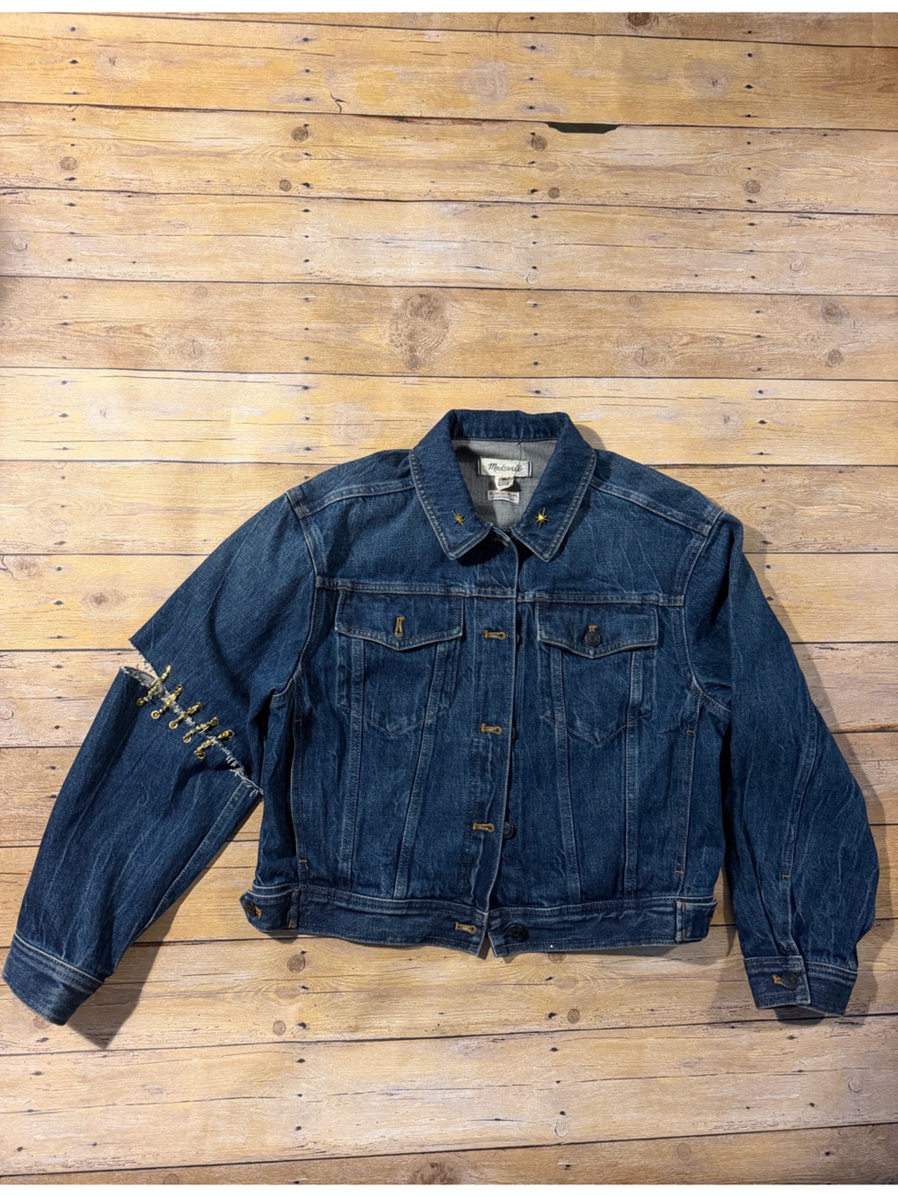 Madewell x Kaihara Boxy Jean Jacket NS177 Karney Wash Medium - Customized - Picture 2 of 6